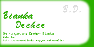 bianka dreher business card